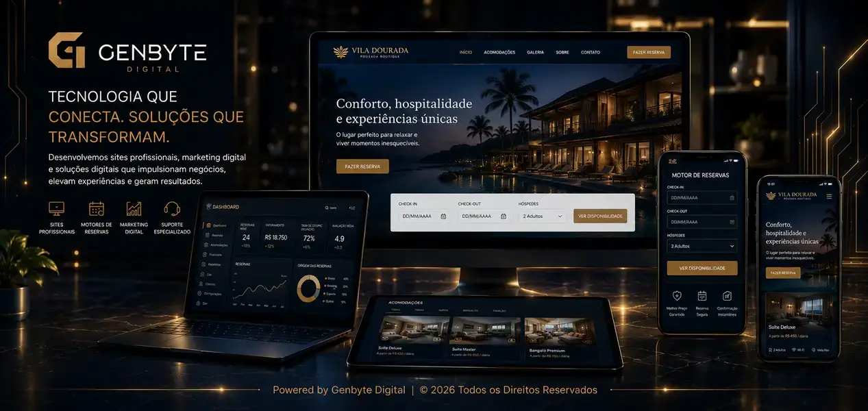 Footer Landing Page Genbyte Digital - Demos de Sites