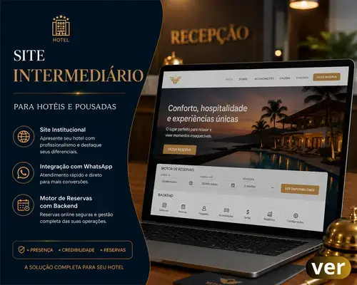 Modelo de Site Intermediário para Hotéis e Pousadas